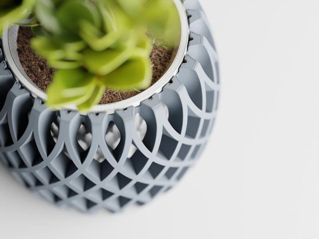 Interweave – Moderner 3D-gedruckter Pflanztopf im Flecht-Design