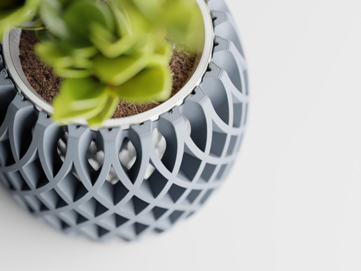 Interweave – Moderner 3D-gedruckter Pflanztopf im Flecht-Design