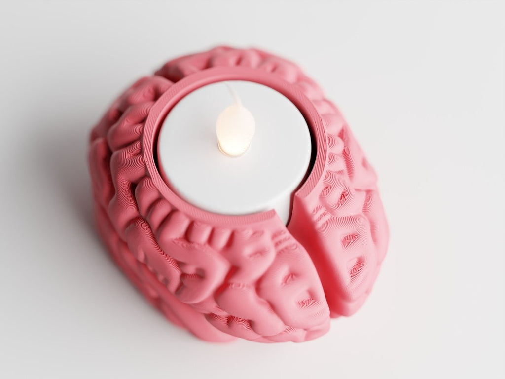 Neuroglow – LED-Teelichthalter in Gehirn-Form