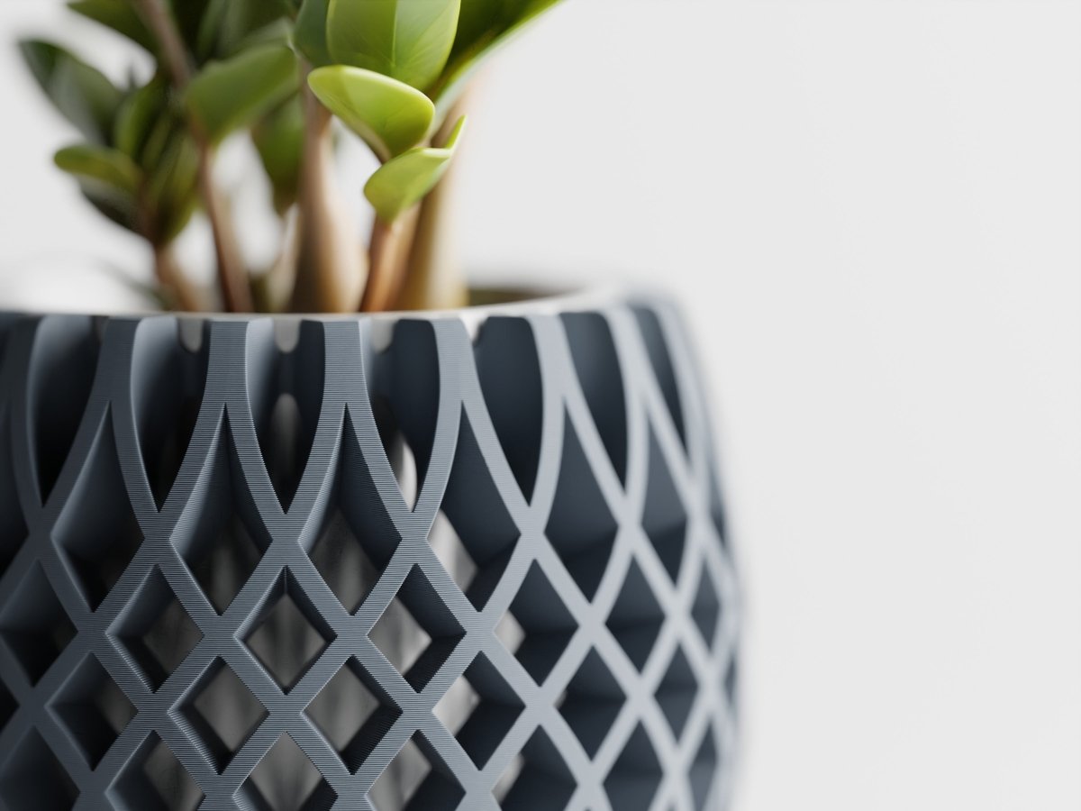 Interweave – Moderner 3D-gedruckter Pflanztopf im Flecht-Design