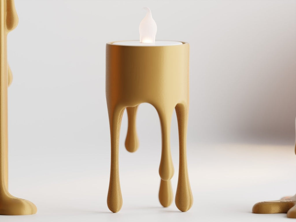 Ossura – LED-Teelichthalter in Wachsoptik im 3er-Set