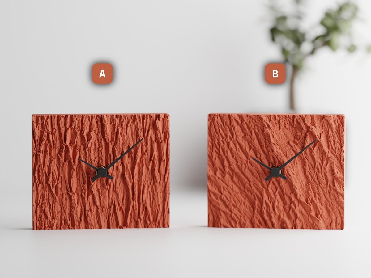 Wood Clock – Moderne Tischuhr mit leisem Quarzwerk im Holz-Look