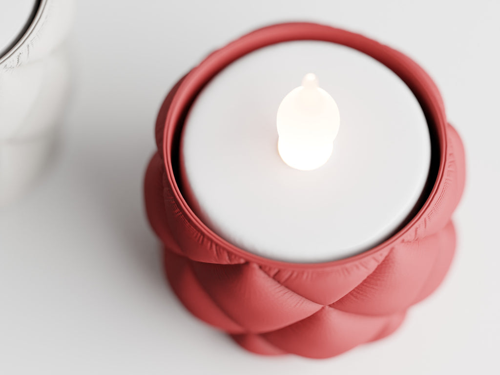 Cushion LED Candle – LED-Teelichthalter im Kissen-Design im 2er-Set