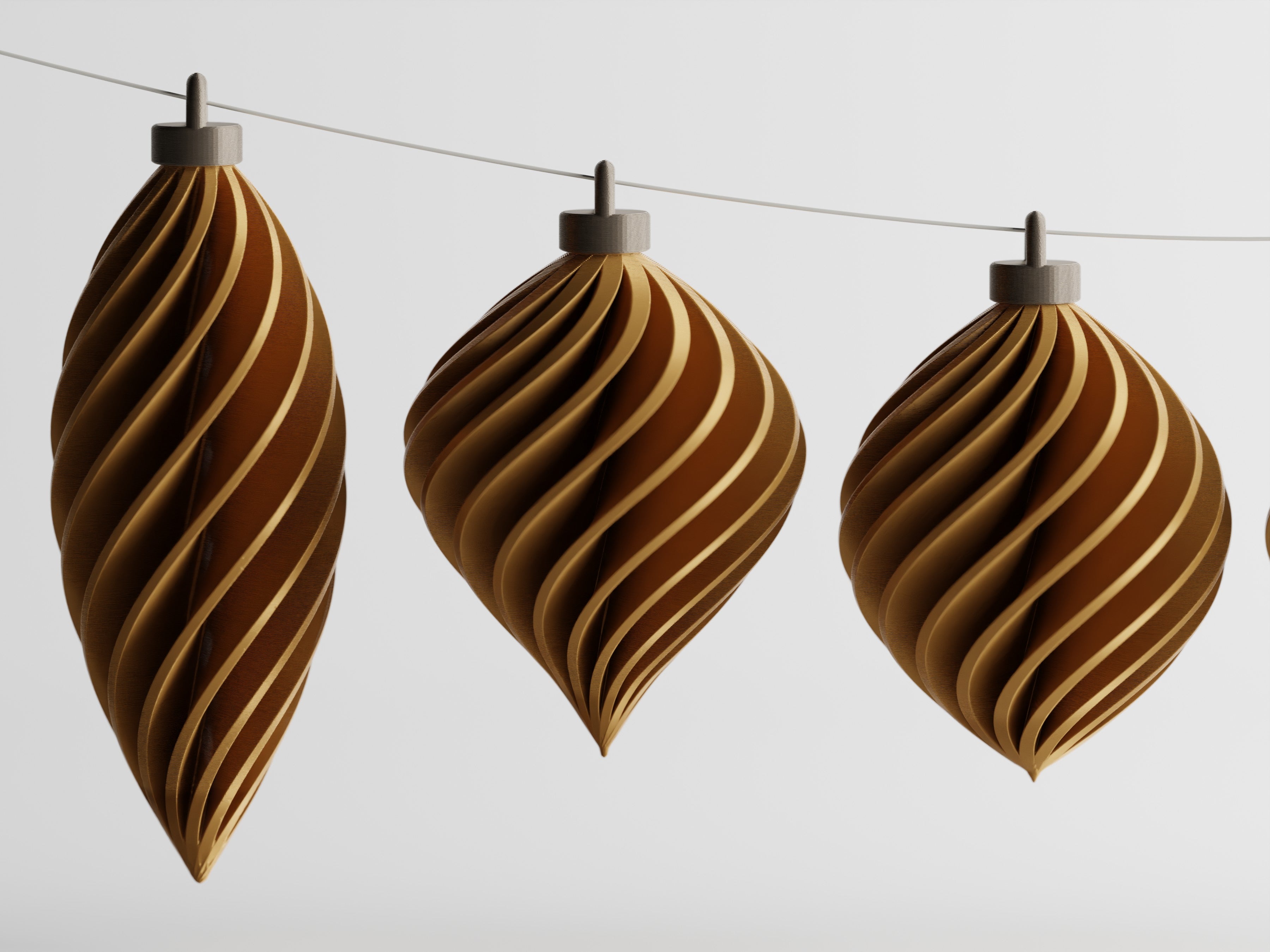 Aurevolv – Minimalistische Anhänger-Ornamente für den Weihnachtsbaum im 6er-Set