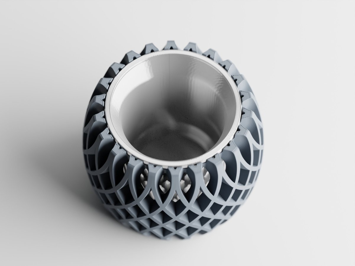 Interweave – Moderner 3D-gedruckter Pflanztopf im Flecht-Design