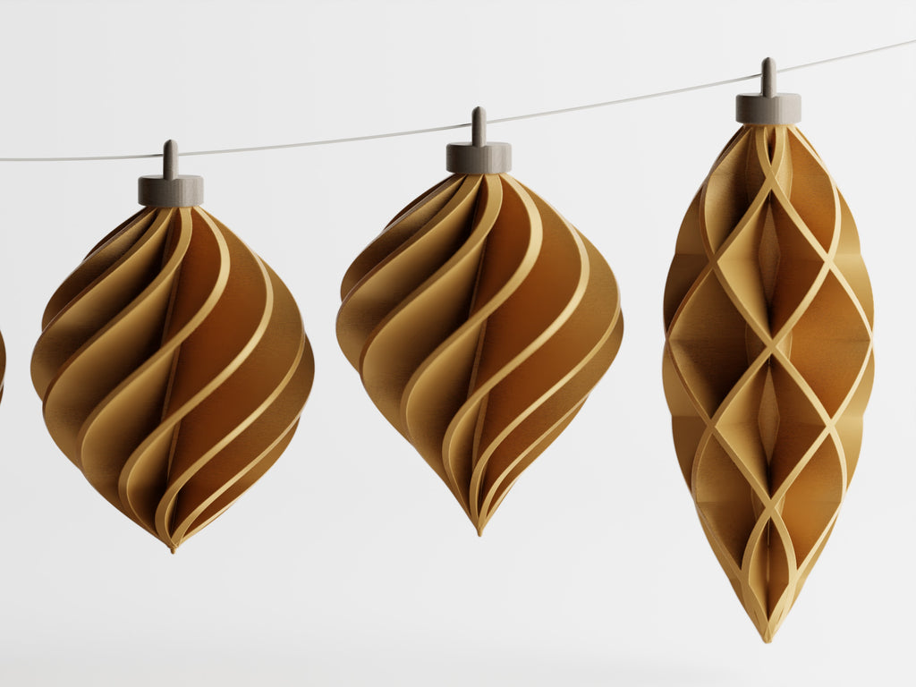 Aurevolv – Minimalistische Anhänger-Ornamente für den Weihnachtsbaum im 6er-Set