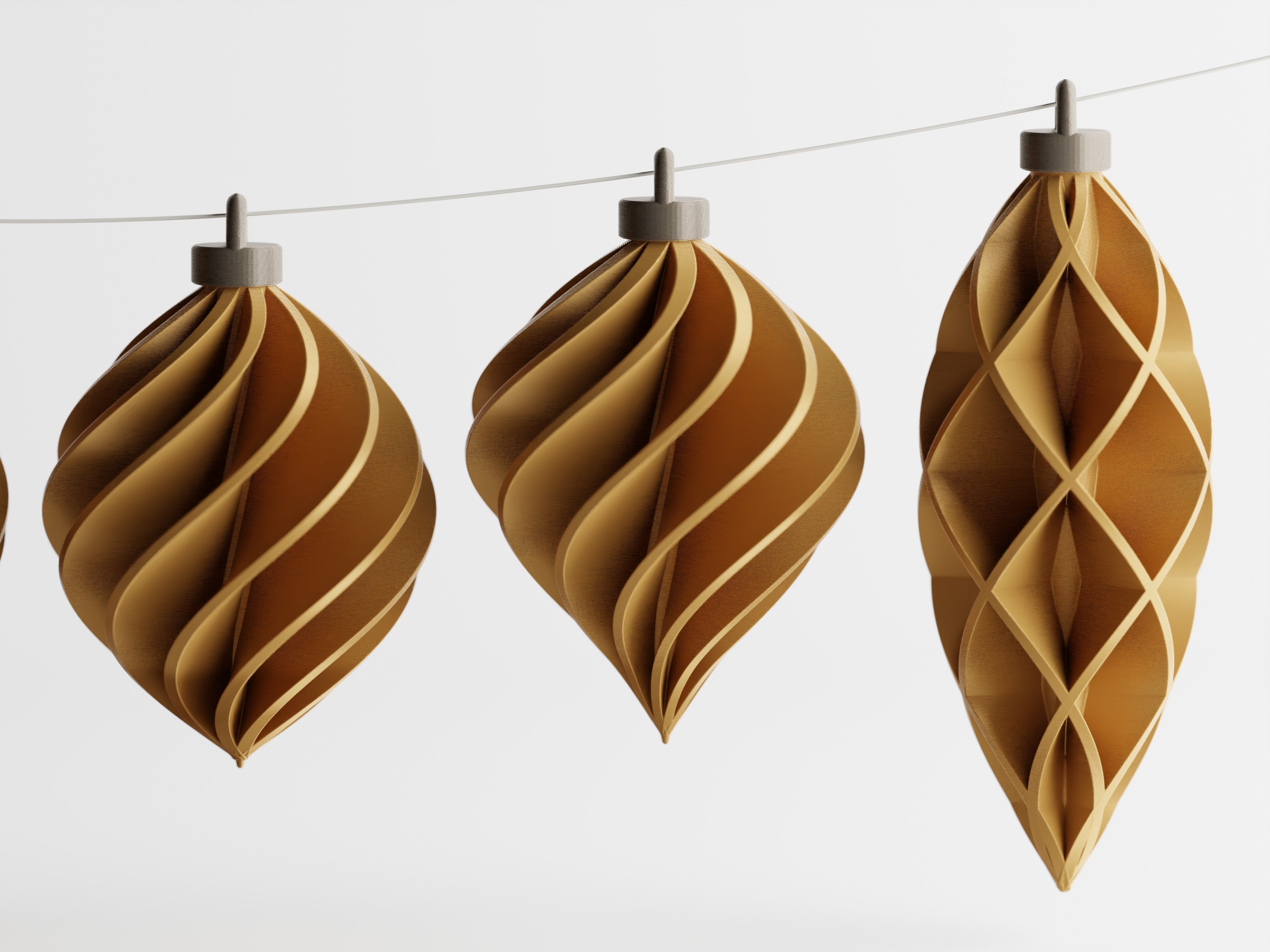 Aurevolv – Minimalistische Anhänger-Ornamente für den Weihnachtsbaum im 6er-Set