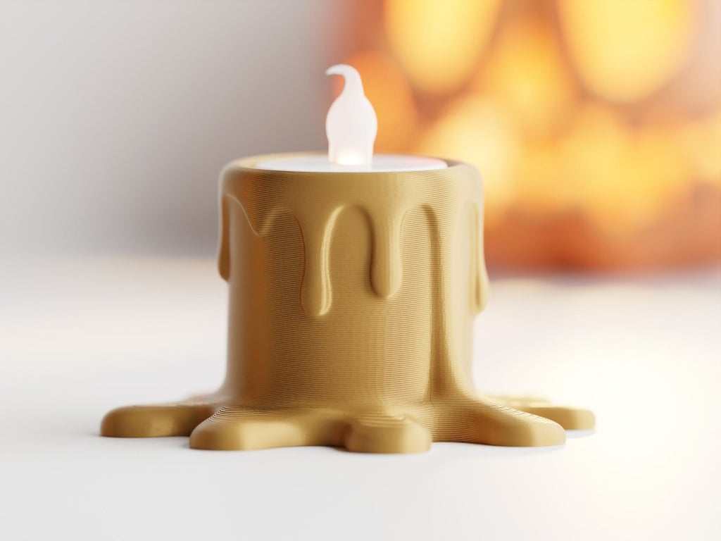 Ossura – LED-Teelichthalter in Wachsoptik im 3er-Set