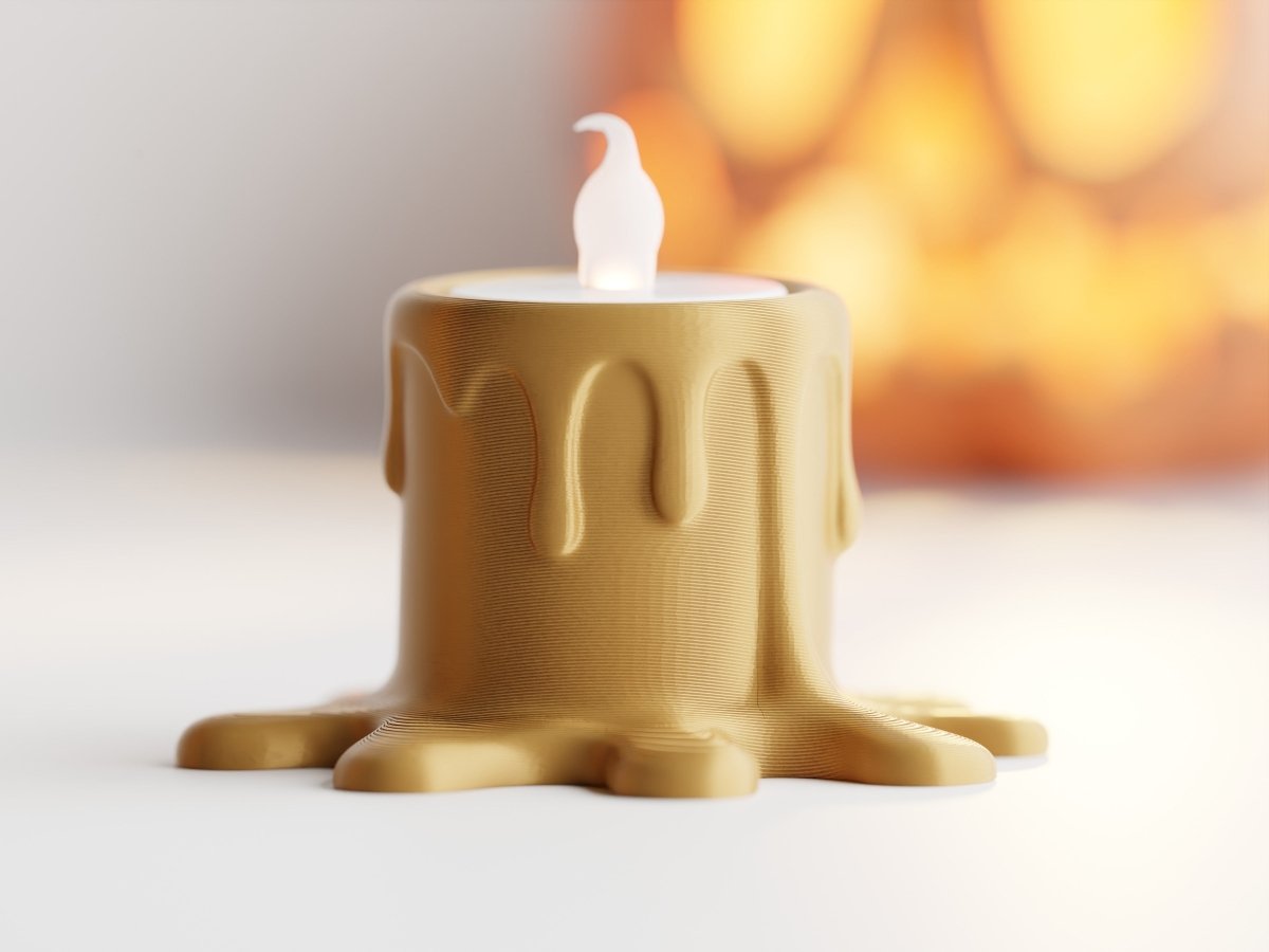 Ossura – LED-Teelichthalter in Wachsoptik im 3er-Set