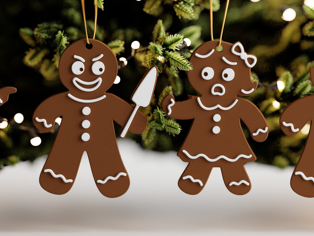 The Crumb Squad – Weihnachtsanhänger für Tannenbäume im 6er-Set