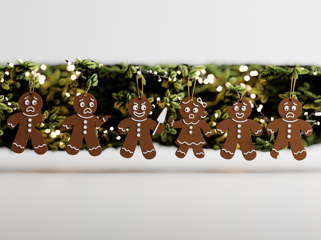 The Crumb Squad – Weihnachtsanhänger für Tannenbäume im 6er-Set