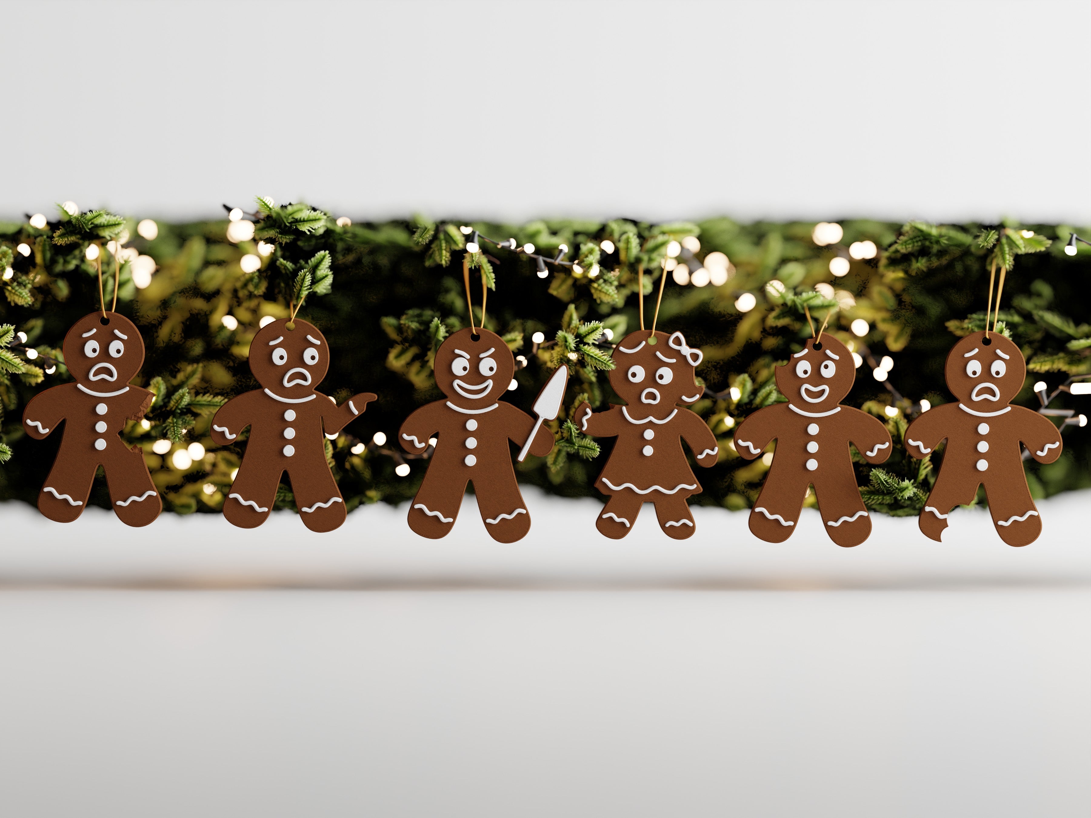 The Crumb Squad – Weihnachtsanhänger für Tannenbäume im 6er-Set