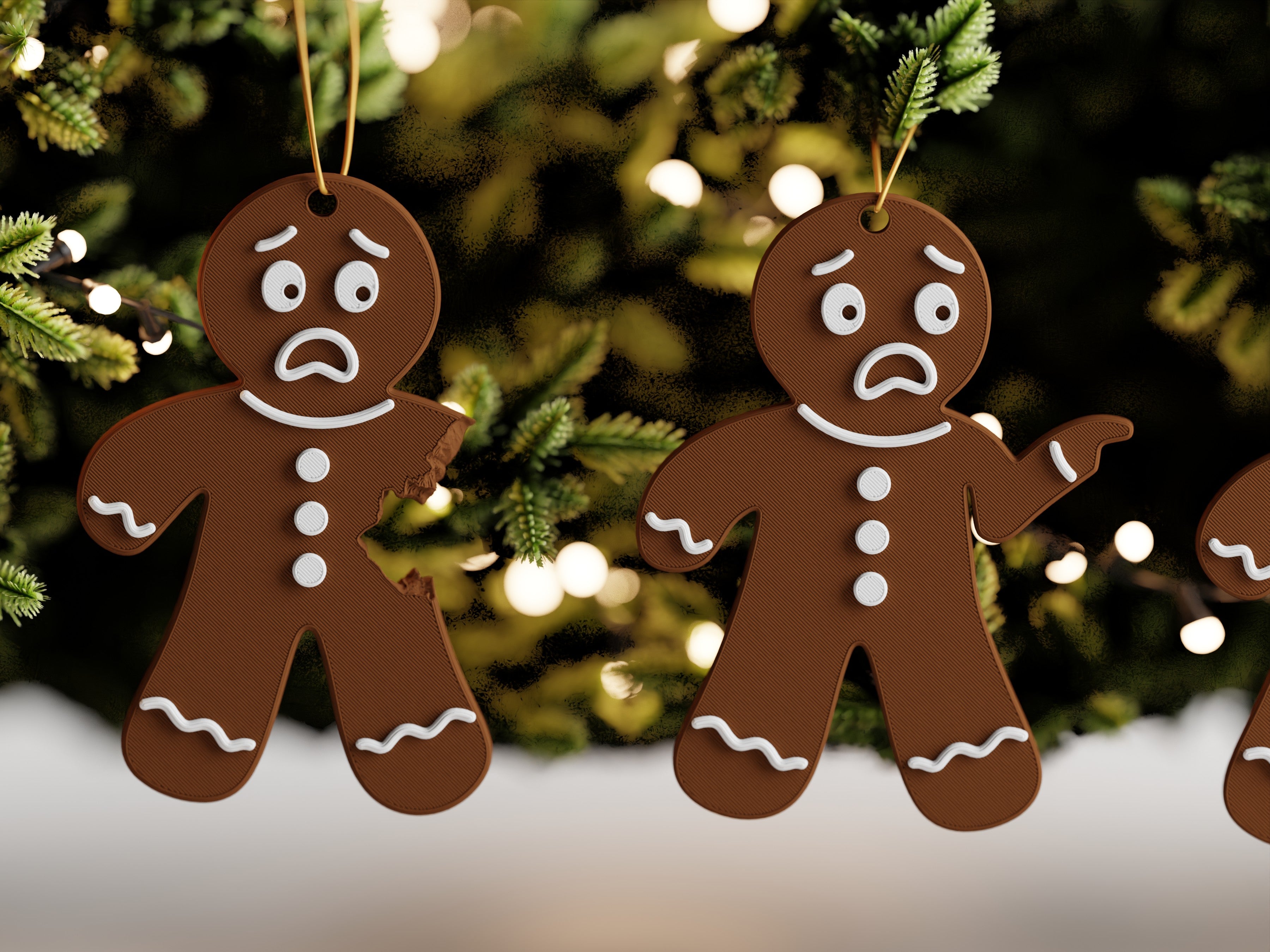 The Crumb Squad – Weihnachtsanhänger für Tannenbäume im 6er-Set