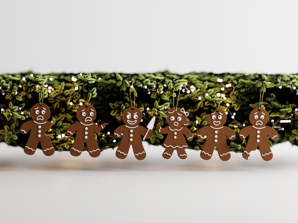 The Crumb Squad – Weihnachtsanhänger für Tannenbäume im 6er-Set