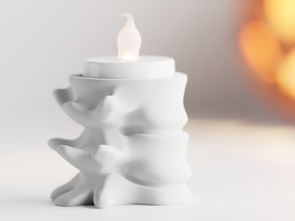 Vertebralis – LED-Teelichthalter in Wirbelsäulen-Optik im 2er-Set