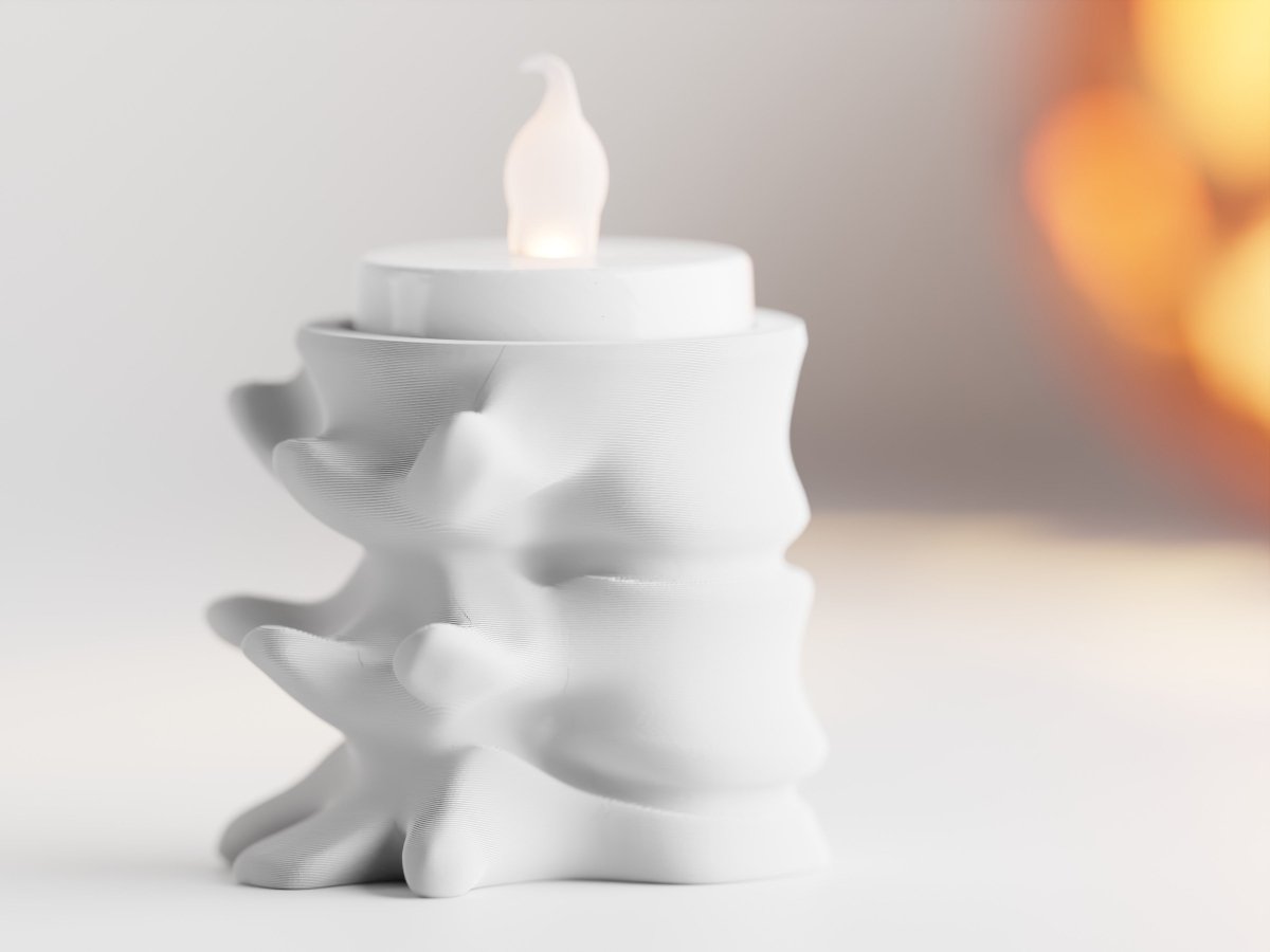 Vertebralis – LED-Teelichthalter in Wirbelsäulen-Optik im 2er-Set