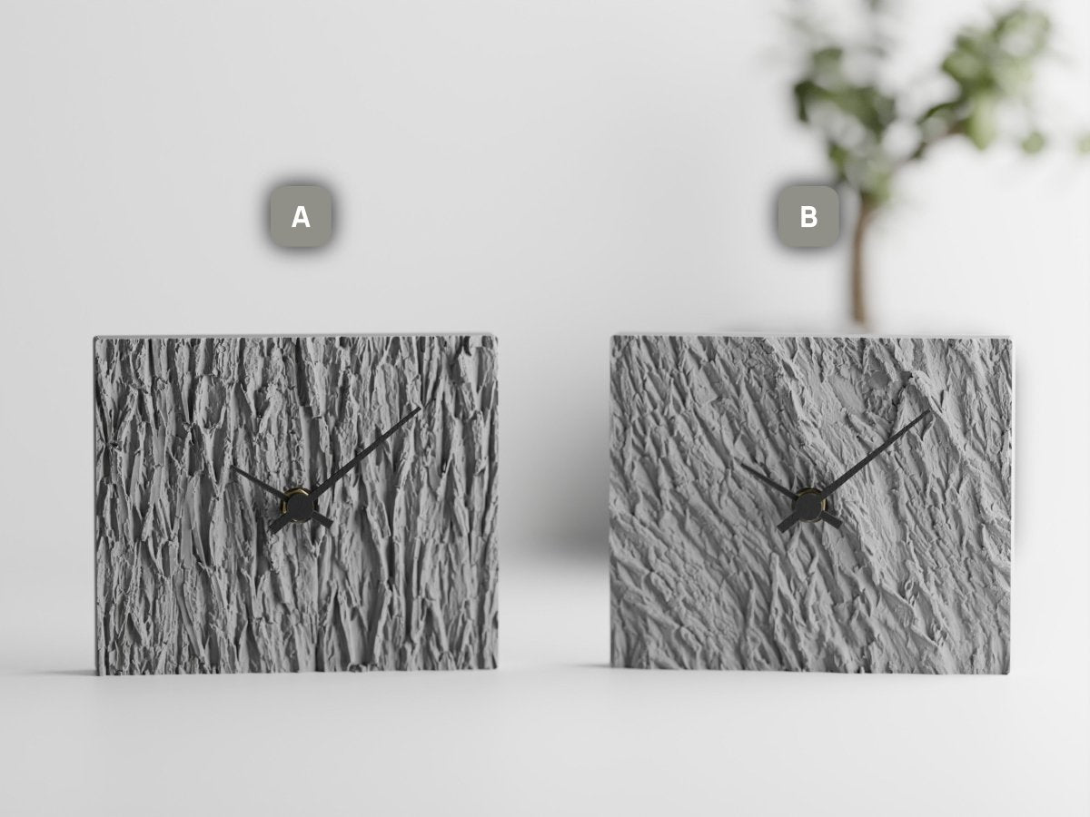 Wood Clock – Moderne Tischuhr mit leisem Quarzwerk im Holz-Look