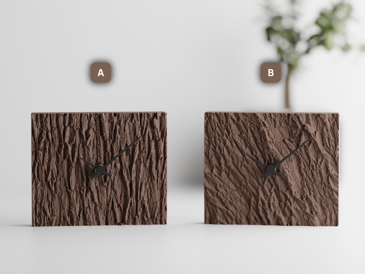 Wood Clock – Moderne Tischuhr mit leisem Quarzwerk im Holz-Look