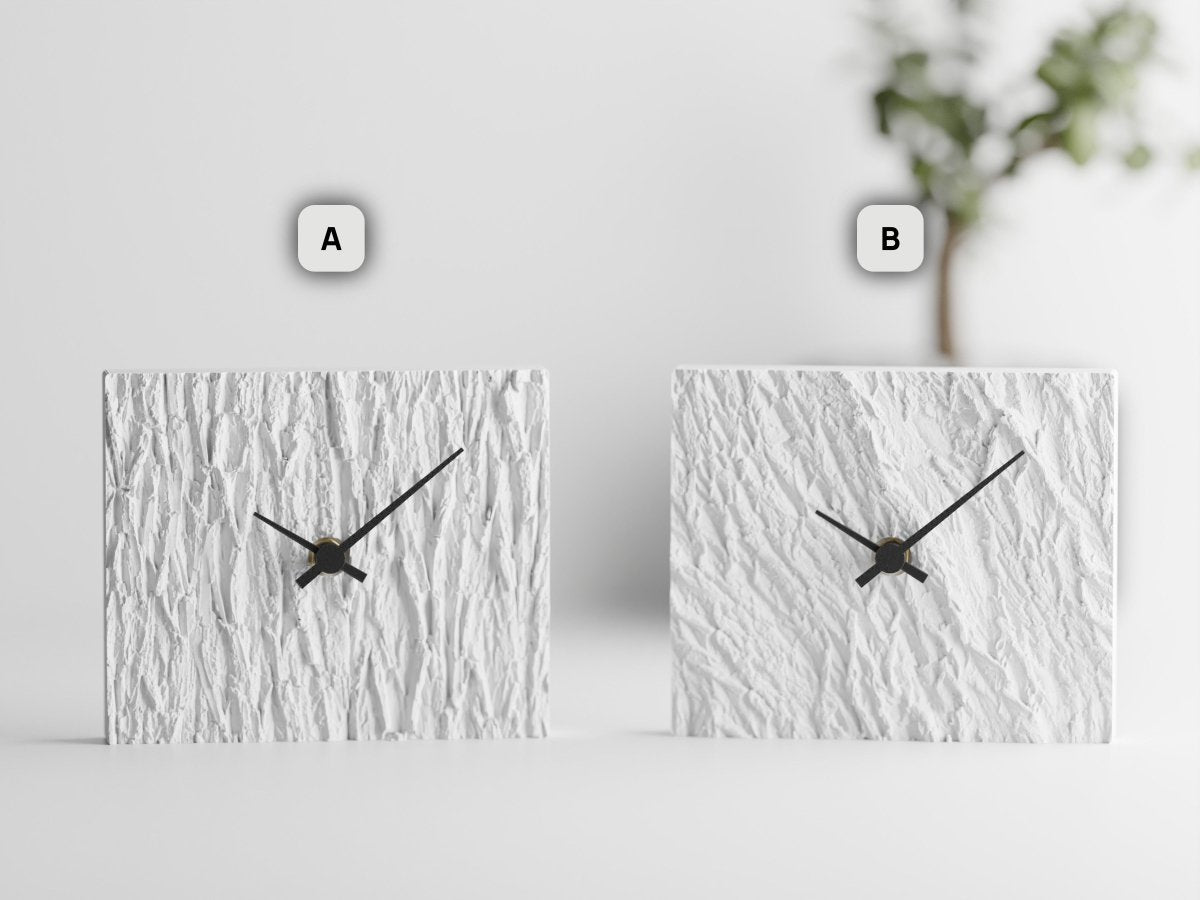Wood Clock – Moderne Tischuhr mit leisem Quarzwerk im Holz-Look