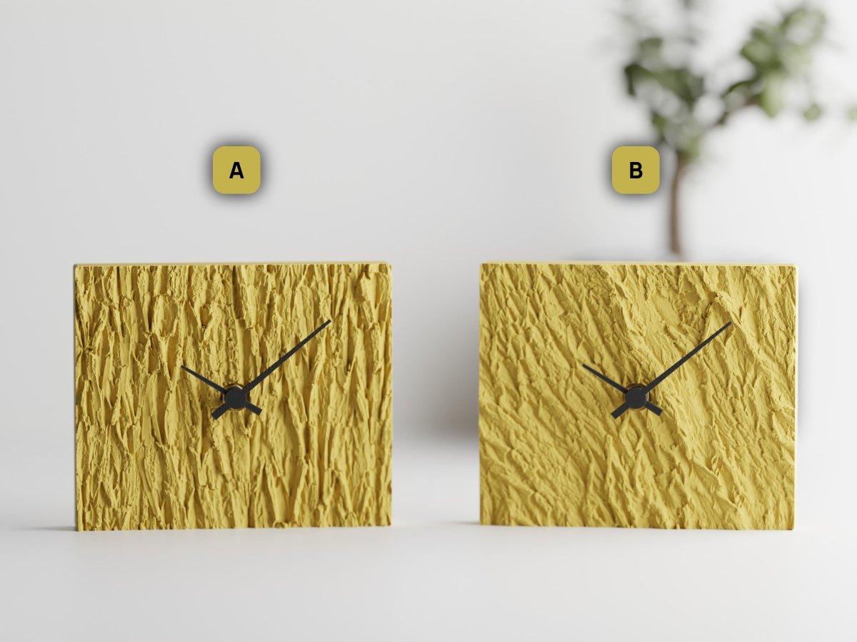 Wood Clock – Moderne Tischuhr mit leisem Quarzwerk im Holz-Look
